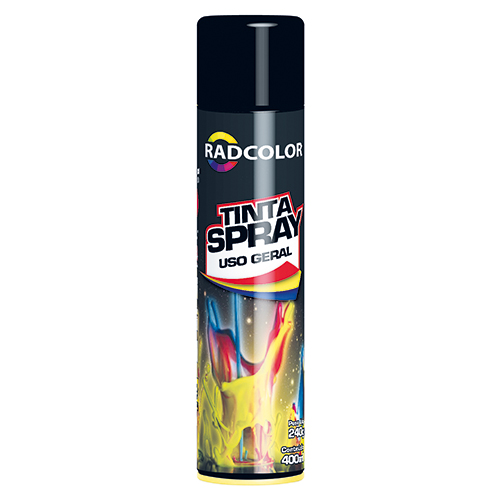 TINTA SPRAY RADCOLOR PRETO BRILHANTE 400ML – G&B – DISTRIBUIDORA DE ...